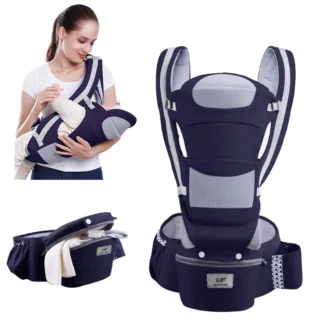 🍼 Porte-Bébé Ergonomique – Confort et Mobilité pour les Parents Actifs !